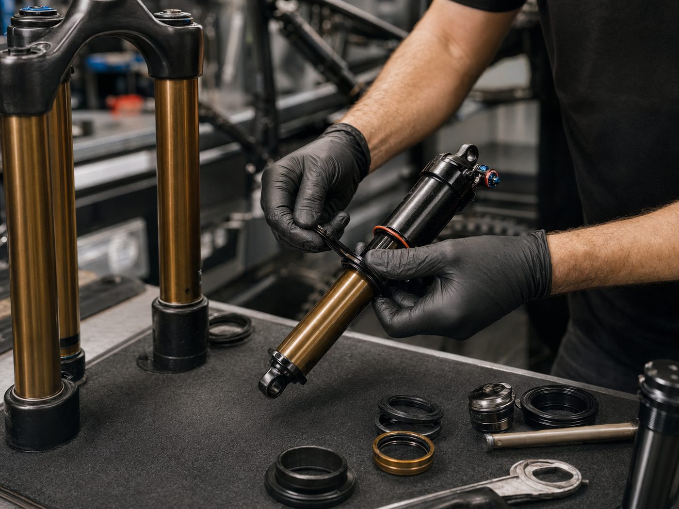 Servis vidlice a tlmiča